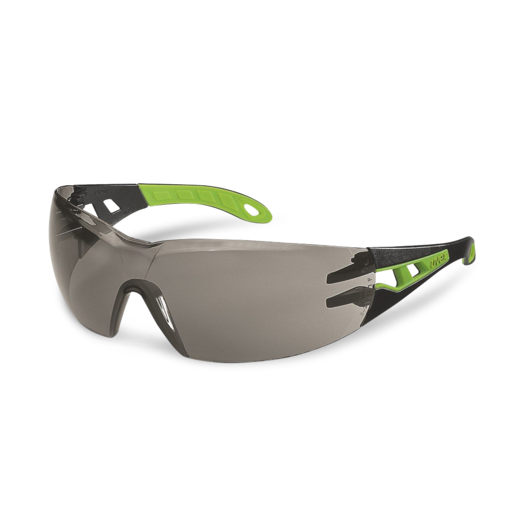 Uvex 9192-304 Protective Eyewear Black/Green Frame Grey HCAF Glasses
