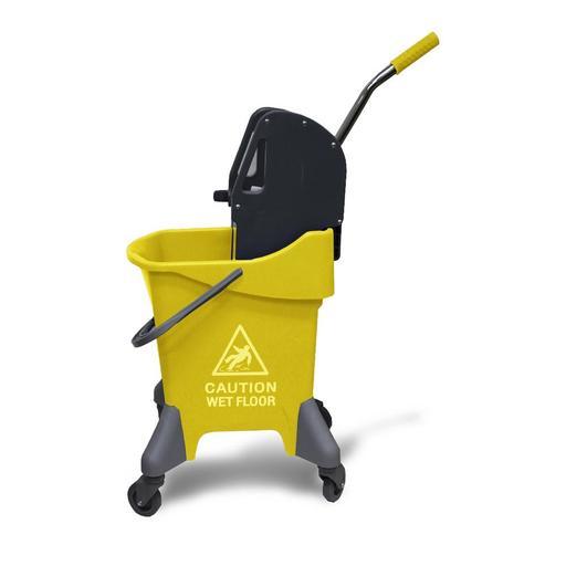 CleanLink 12009 31L Deluxe Yellow Mop Bucket Downward Press