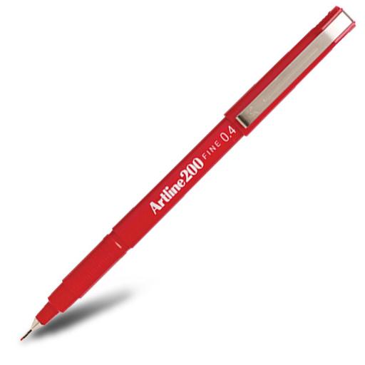 Artline 120002 0.4mm Red  200 Fineline Pen