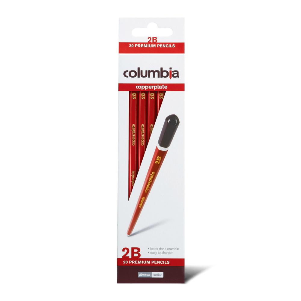 Columbia 617002B 20-Pack 2B Hex Copperplate Lead Pencils – image 1