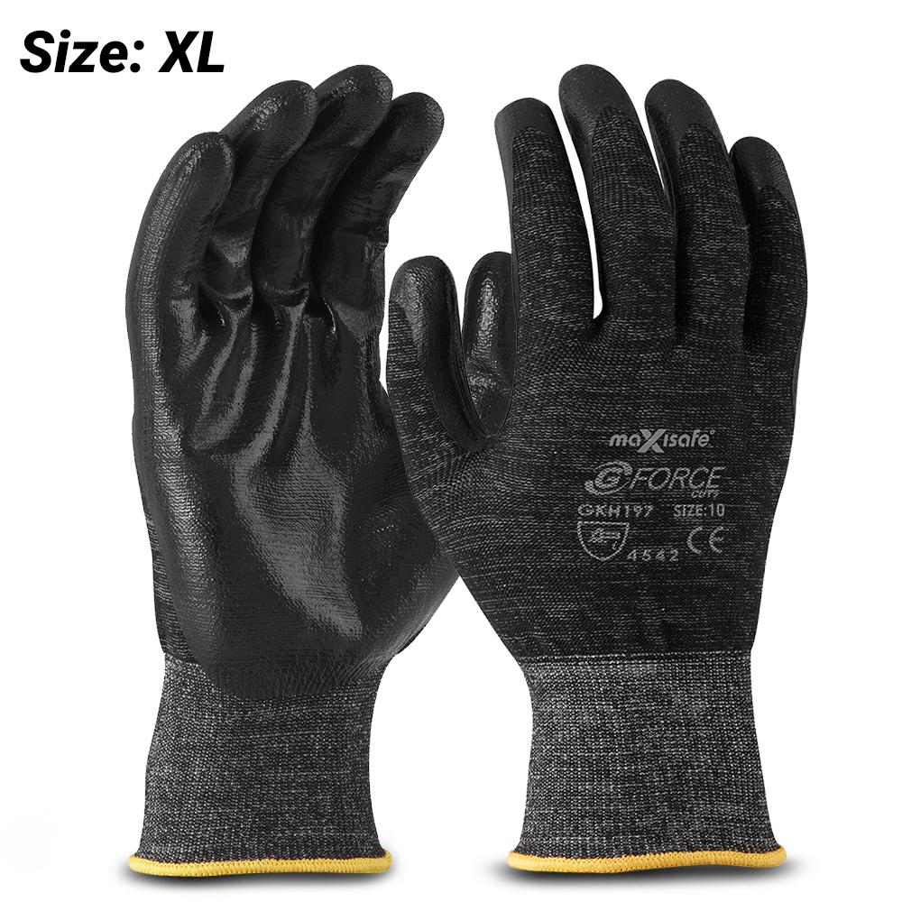 Maxisafe GKH197-10 (GKH197-XL) G-Force Cut 5 Micro-Foam NBR Coated Gloves (X-LARGE) – image 1