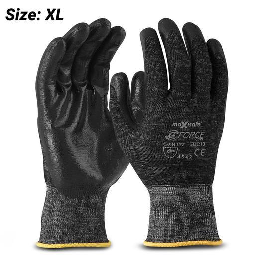 Maxisafe GKH197-10 (GKH197-XL) G-Force Cut 5 Micro-Foam NBR Coated Gloves (X-LARGE)