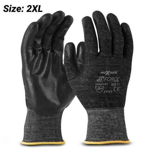 Maxisafe GKH197-11 (GKH197-2XL) G-Force Cut 5 Micro-Foam NBR Coated Gloves (2X-LARGE)