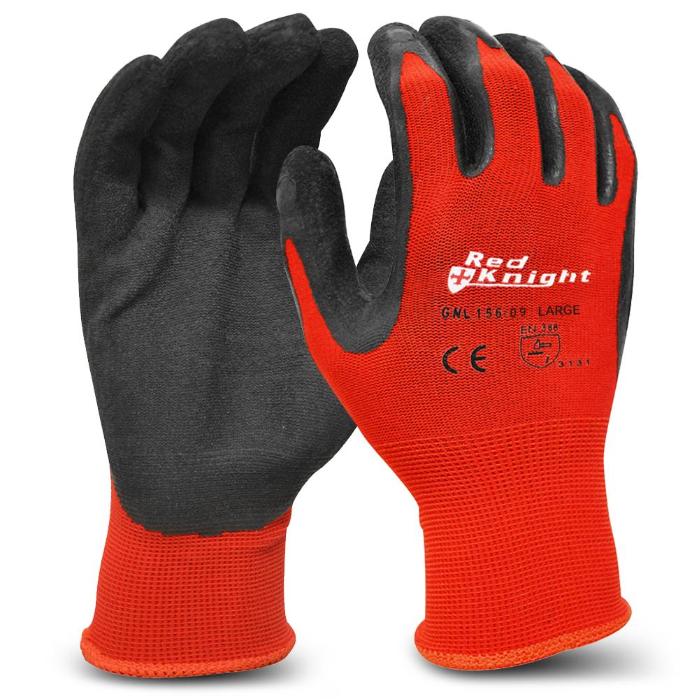 Maxisafe GNL156-09 (GNL156-L) Large Red Knight Latex Gripmaster Gloves – image 2