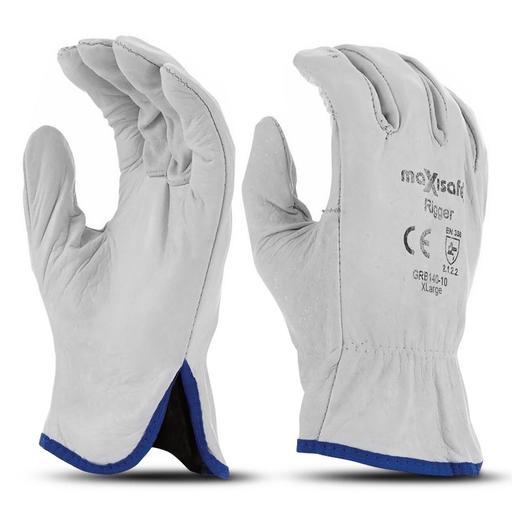 Maxisafe GRB140-10 (GRB140-L) Natural Full-Grain Rigger Gloves (LARGE) – image 2