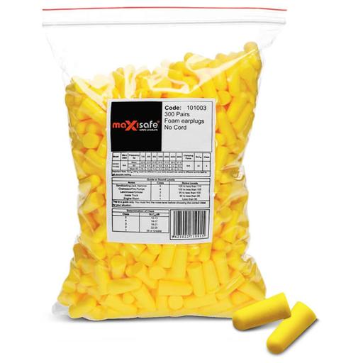 Maxisafe HEU649 300-Pack Class 5 27dB Disposable Uncorded MaxiPlug Refill Bag Ear Plugs – image 2