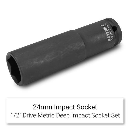Daytona D12ELIS 12pce 1/2" Drive Deep Impact 10-24mm Metric Socket Set with 120mm Extra Long Socket – image 18