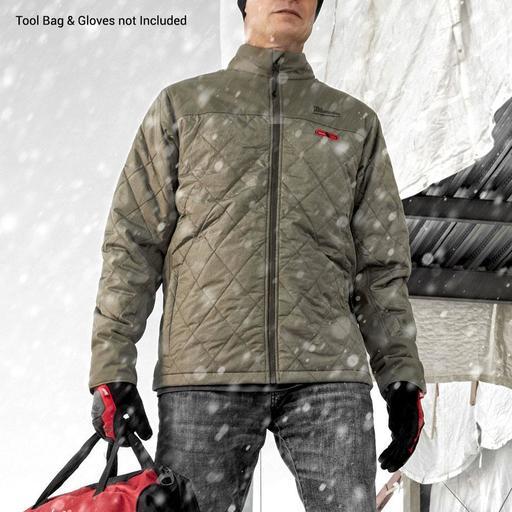 Cordless AXIS Olive Green Heated Jacket 