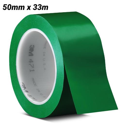 3M 7100044652 (70006747680) 50mm x 33m Green Vinyl Tape 471