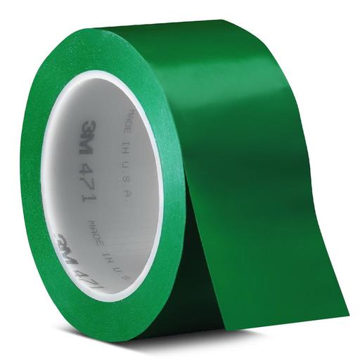 3M 7100044652 (70006747680) 50mm x 33m Green Vinyl Tape 471 – image 2
