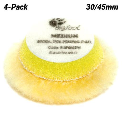Rupes 9.BW40M 4-Pack 30/45mm Big Foot Yellow Medium Wool Polishing Pad