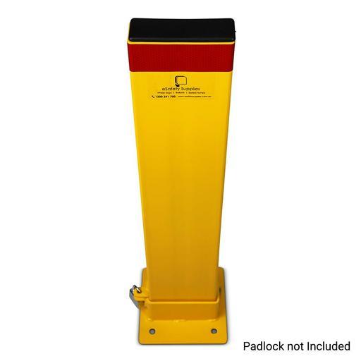 eSafety Supplies B-PP-P 150mm x 800mm Foldable Parking Protector Padlock Bollard