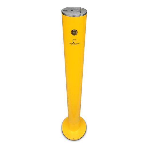 eSafety Supplies B-90-SMR-KA 90mm x 1000mm Removable Galvanised Steel Surface Mount Bollard