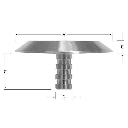 eSafety Supplies W46 Stainless Steel Tactile Indicator