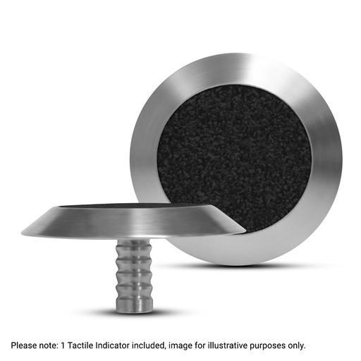 eSafety Supplies TI-SS-BC (W-52) Stainless/Black Carb Tactile Indicator