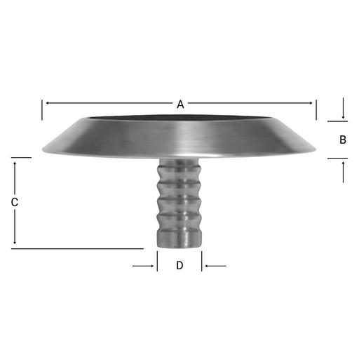 eSafety Supplies TI-SS-BC (W-52) Stainless/Black Carb Tactile Indicator – image 3