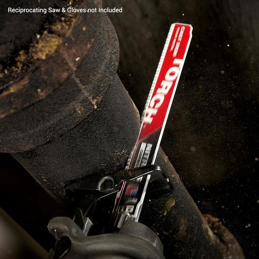 Milwaukee 48005262 Single-Pack 230mm (9") 7TPI SAWZALL TORCH Reciprocating Saw Blade with NITRUS CARBIDE – image 9