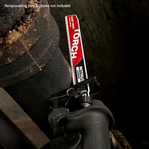 Milwaukee 48005262 Single-Pack 230mm (9") 7TPI SAWZALL TORCH Reciprocating Saw Blade with NITRUS CARBIDE – image 10