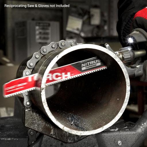 Milwaukee 48005262 Single-Pack 230mm (9") 7TPI SAWZALL TORCH Reciprocating Saw Blade with NITRUS CARBIDE – image 14