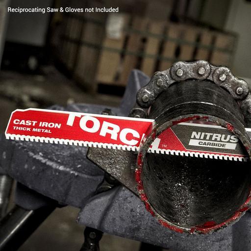 Milwaukee 48005262 Single-Pack 230mm (9") 7TPI SAWZALL TORCH Reciprocating Saw Blade with NITRUS CARBIDE – image 15