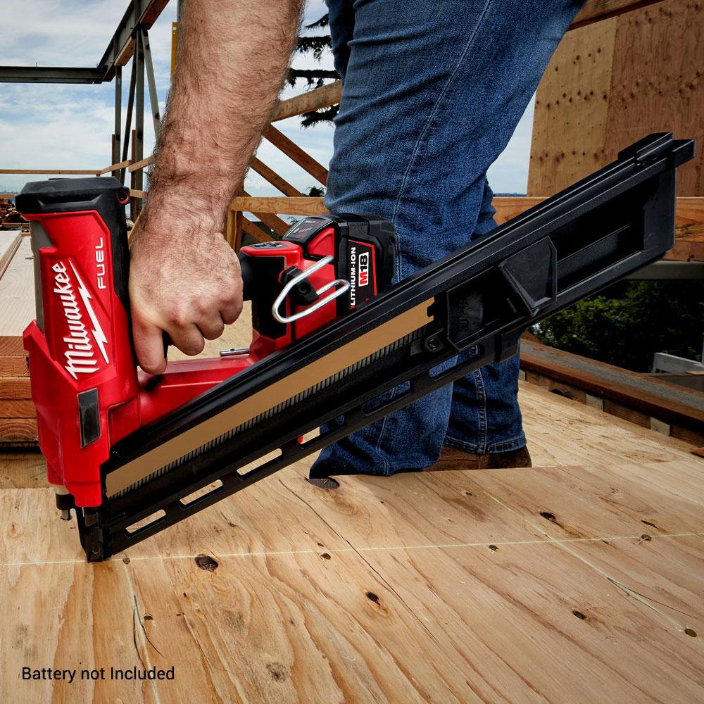 Milwaukee M18FFN-0 M18 Fuel Framing Nailer Cordless 18V (Body Only) - No Gas, Ready To Fire Technology