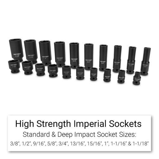 Daytona DMISD42 42pce 1/2" Drive 10-24mm Metric & 3/8"-1-1/18" Imperial Standard & Deep Impact Socket Set – image 5