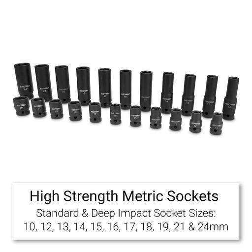 Daytona DMISD42 42pce 1/2" Drive 10-24mm Metric & 3/8"-1-1/18" Imperial Standard & Deep Impact Socket Set – image 4