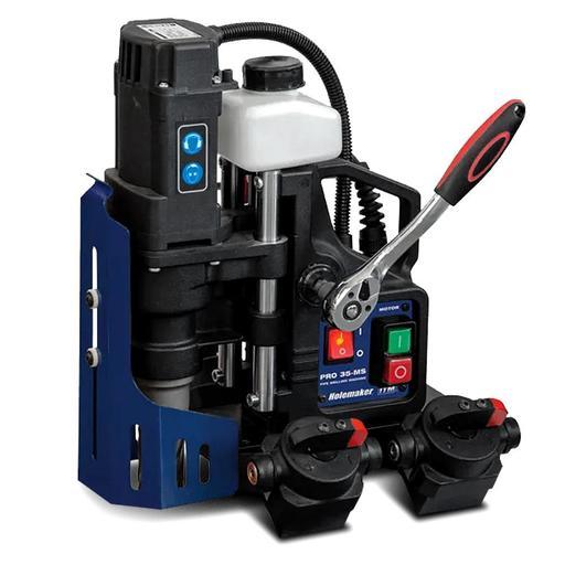 Holemaker HMPRO35-MS 1000W 35mm Magnetic Base Drill with Swivel Magnetic Base for Pipe Drilling - MADE IN EUROPE