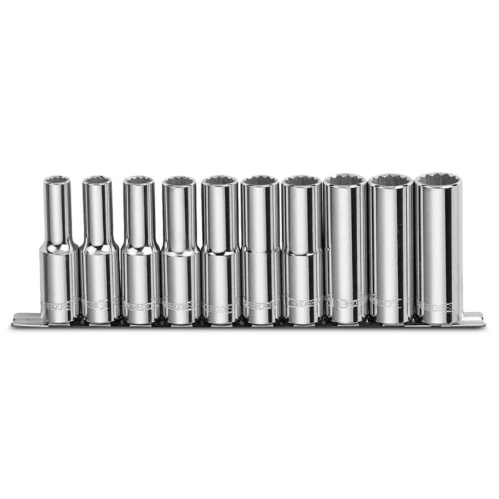 Sidchrome SCMT14252 10pce 1/2" Drive Metric 12PT Deep Socket Set – image 2