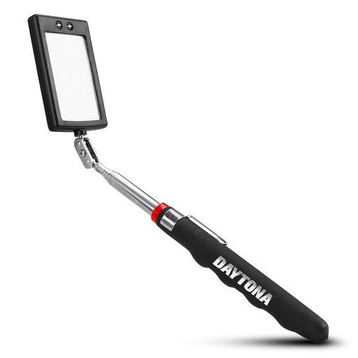 Daytona DTELMIR 870mm (34-1/4") 50mm x 80mm Telescopic Inspection Mirror with 2 x LED Lights