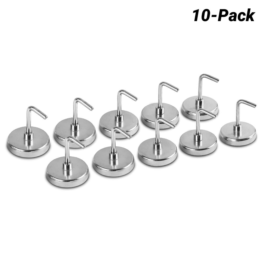 Office Magnet with Hooks Strong Magnetic Hooks for Home Grtard 10 Pack Black Magnetic Hooks and Garage Workplace 25LBS Strong Neodymium Magnet Hooks Kitchen 
