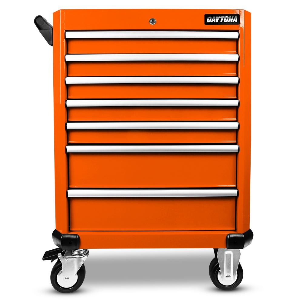 Daytona D7DTO 7 Drawer Bottom Roller Cabinet - Orange – image 3
