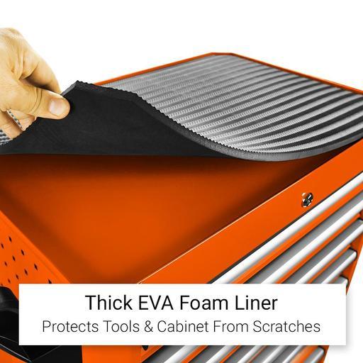 Daytona D7DTO 7 Drawer Bottom Roller Cabinet - Orange – image 10
