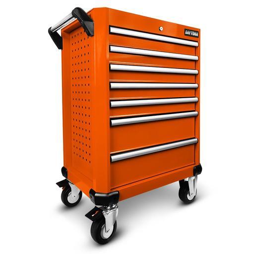 Daytona D7DTO 7 Drawer Bottom Roller Cabinet - Orange