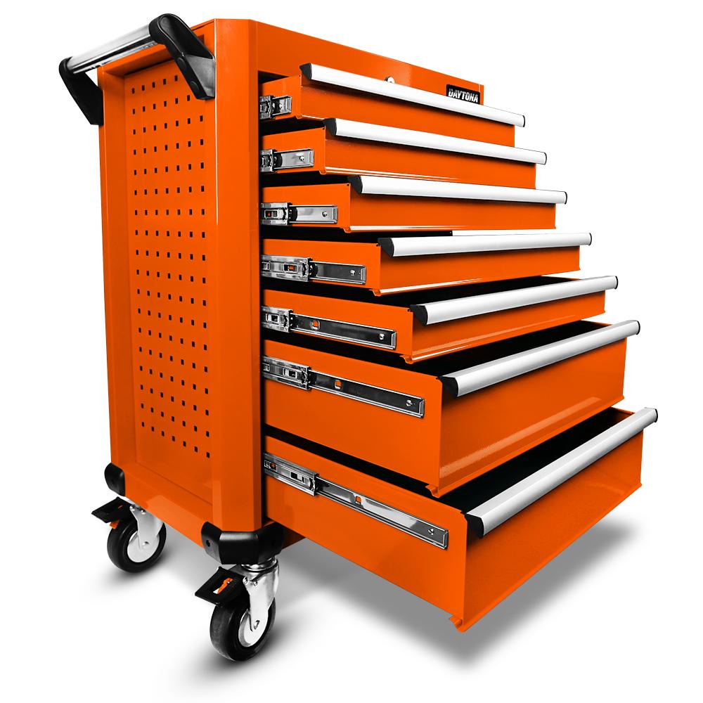 Daytona D7DTO 7 Drawer Bottom Roller Cabinet - Orange – image 2