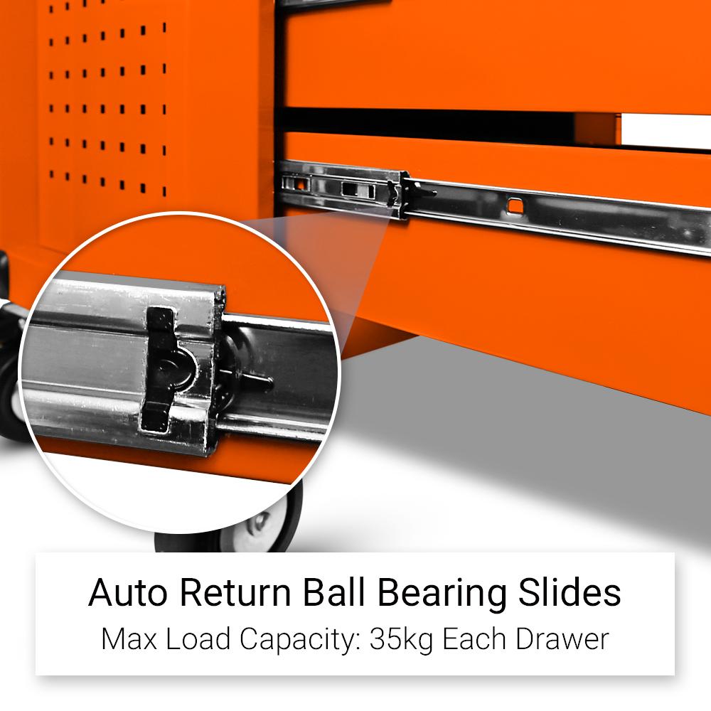 Daytona D7DTO 7 Drawer Bottom Roller Cabinet - Orange – image 13