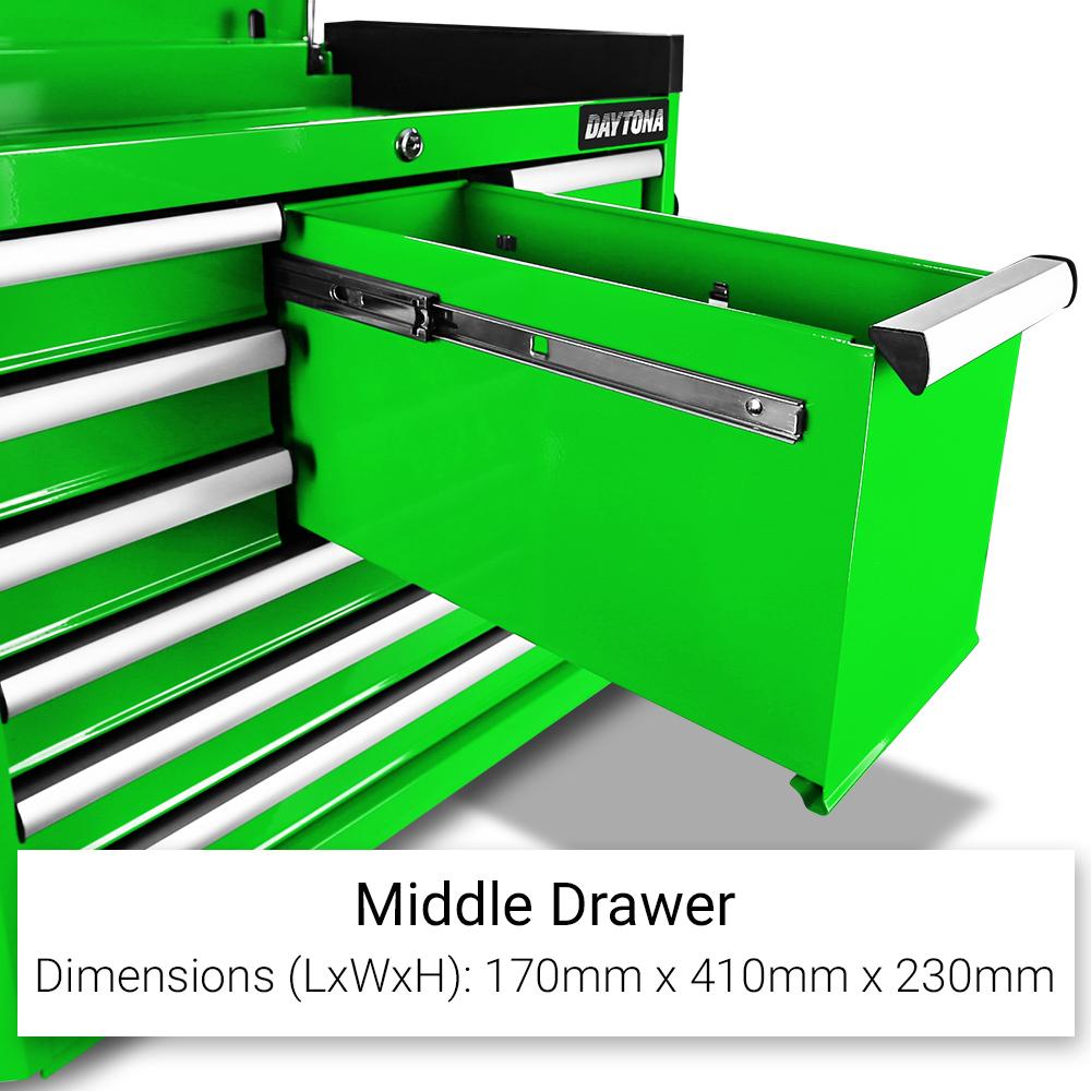 Daytona D655PSG2XD10DCG 655pce Mechanical Tool Kit with 2 Chests & Roller Cabinet - Green – image 35