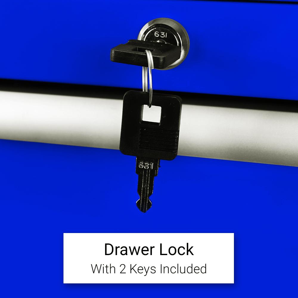 Daytona D7DTB 7 Drawer Bottom Roller Cabinet - Blue – image 12
