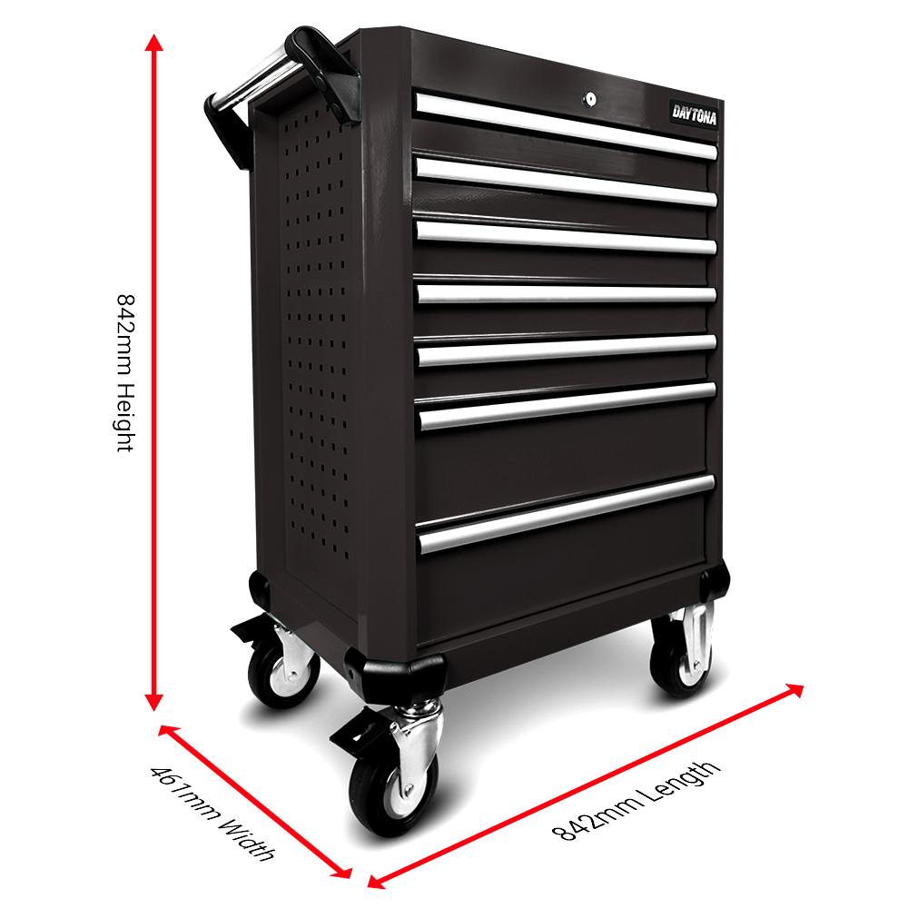 Daytona D7DTBL 7 Drawer Bottom Roller Cabinet - Black – image 4