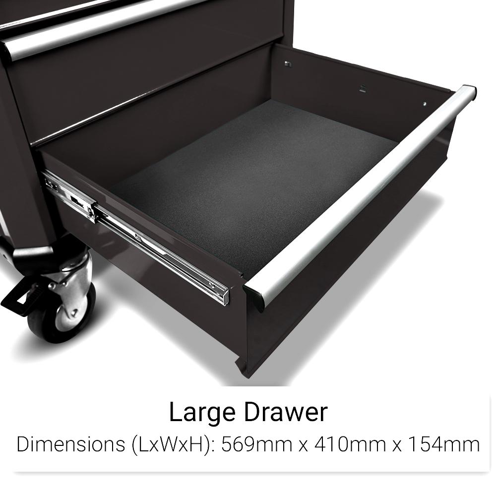 Daytona D7DTBL 7 Drawer Bottom Roller Cabinet - Black – image 6