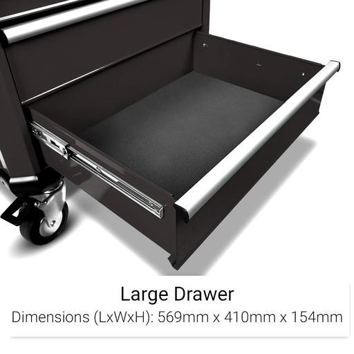 Daytona D7DTBL 7 Drawer Bottom Roller Cabinet - Black – image 6