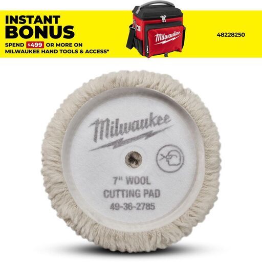Milwaukee 49362785 180mm (7") Wool Cutting Pad to suit 18V Polisher M18FAP180