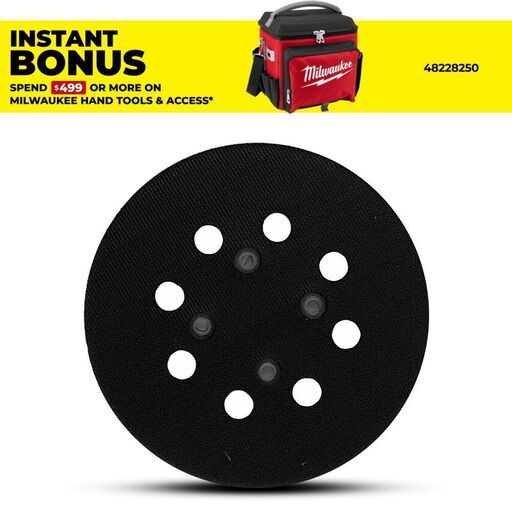 Milwaukee 300527008 125mm (5") Backing Pad to suit 18V Random Orbital Sander M18BOS125