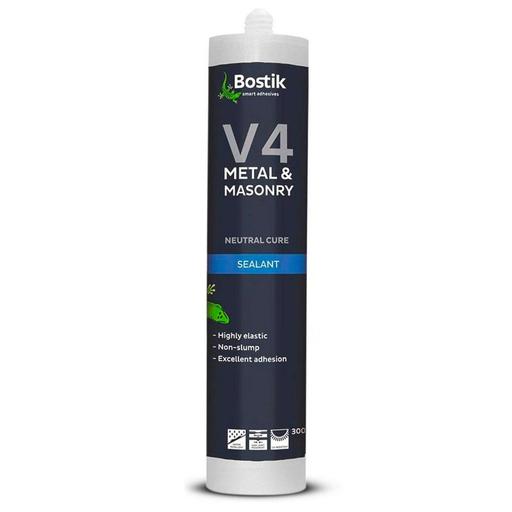 Bostik 30634076-20PK 20-Pack 300mL V4 Metal & Masonry Silicone Sealant Cartridge - White – image 4