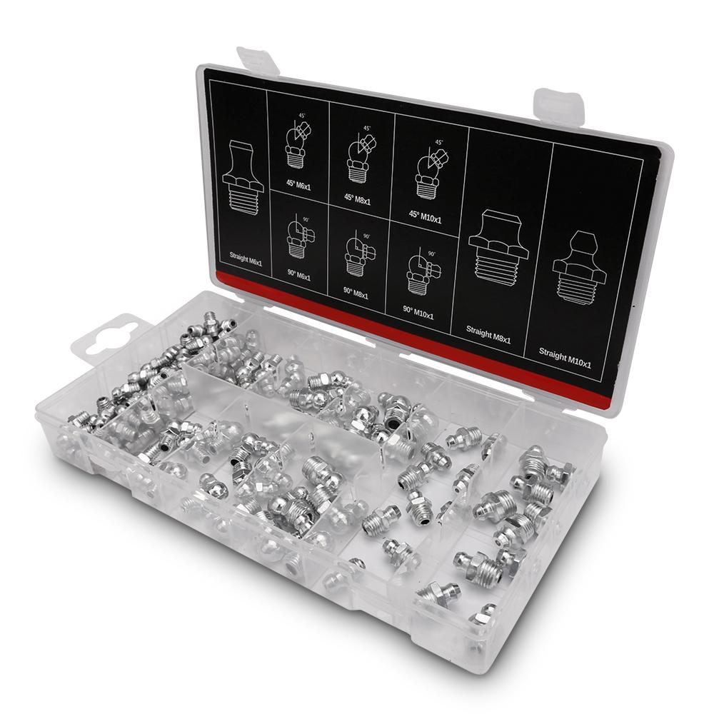 Daytona D110MGS 110pce Assorted Hydraulic Grease Gun Nipple Set