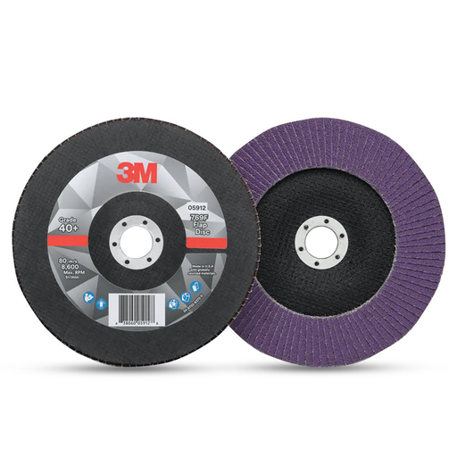 3M UU01003491410 10Pack 125mm (5") 769F 80 Grit Flap Disc