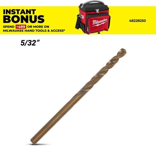 Milwaukee 48892307 5/32" RED HELIX Cobalt Drill Bit