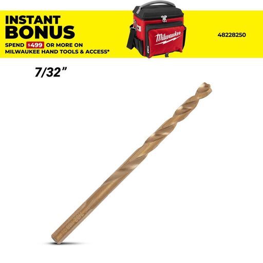Milwaukee 48892311 7/32" RED HELIX Cobalt Drill Bit