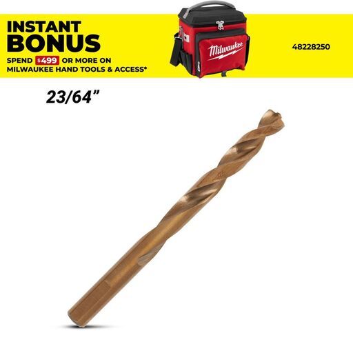 Milwaukee 48892320 23/64" RED HELIX Cobalt Drill Bit