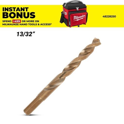 Milwaukee 48892323 13/32" RED HELIX Cobalt Drill Bit